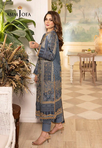 Elegant Light Grey 3 Pcs Shalwar Kameez By Asim Jofa
