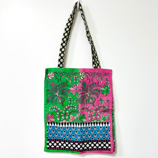 Vibrant Floral print gusseted tote bag by Khaadi.