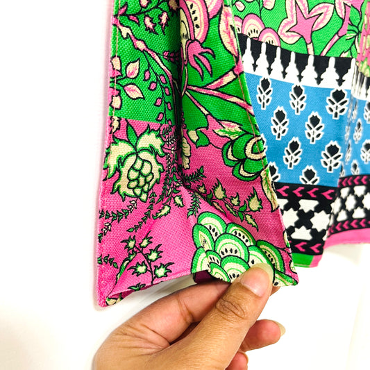 Vibrant Floral print gusseted tote bag by Khaadi.