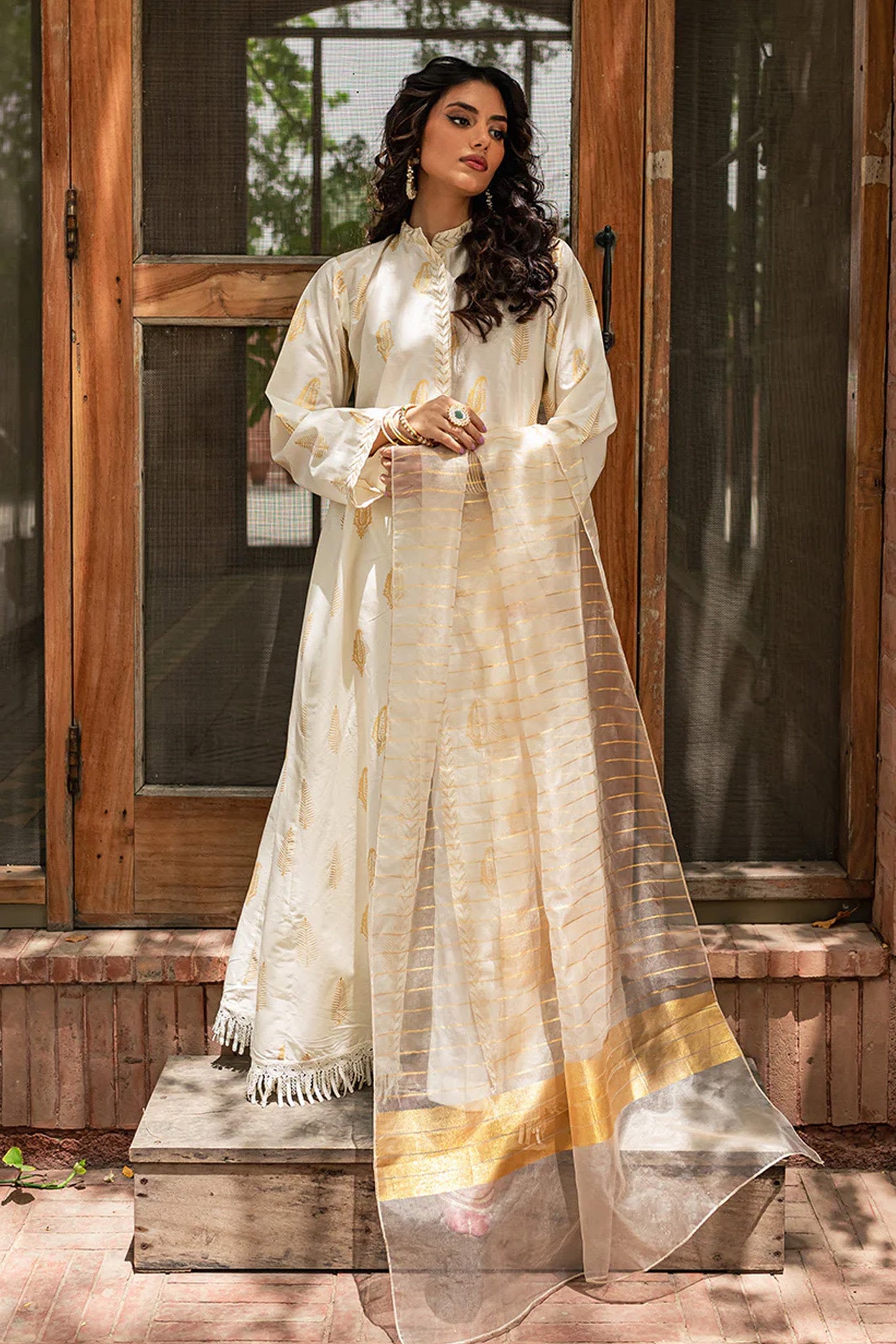 Beautiful Long Frock 3 Pcs by Mannat
